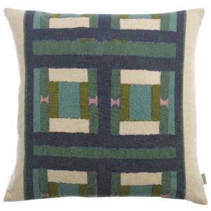 Coussin imprimé Taho Vert de gris 45 x 45 Coussins La Vallée du blanc
