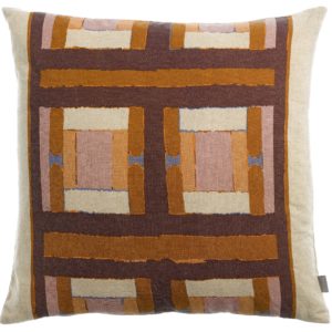 Coussin imprimé Taho Cuivre 45 x 45 Coussins La Vallée du blanc