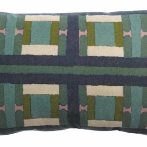 Coussin imprimé Taho Vert de gris 40 x 65 Coussins La Vallée du blanc