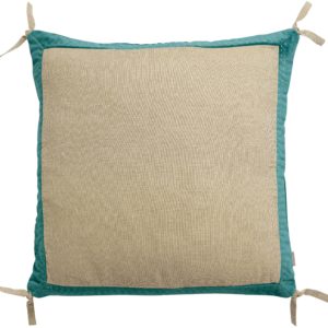 Coussin Elise Chambray Vert de gris 45 x 45 Coussins La Vallée du blanc