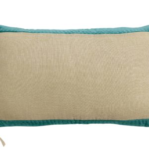 Coussin Elise Chambray Vert de gris 30 x 50 La Vallée du blanc Coussin Elise Chambray Vert de gris 30 x 50 Coussins La Vallée du blanc