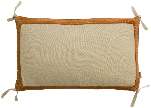Coussin Elise Chambray Rouille 30 x 50 Coussins La Vallée du blanc