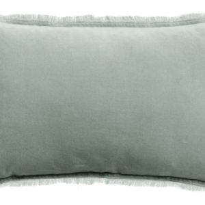 Coussin uni Fara Titane 40×65 velours coton Coussins La Vallée du blanc