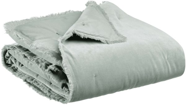 Plaid uni Fara Titane 135 x 200 Plaids La Vallée du blanc