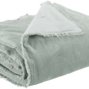 Jeté uni Fara Titane 240 x 260 Jetés de lit La Vallée du blanc