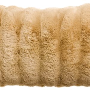 Coussin Astrid Grège 40×65 fausse fourrure Coussins La Vallée du blanc