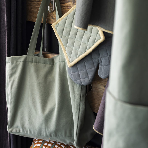 Sac shopping recyclé Grace Matcha 35 x 40 x 15 Cabas La Vallée du blanc