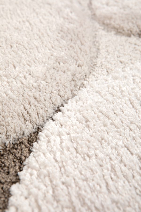 Tapis recyclé Yan Neige 200 x 290 x 2 Tapis La Vallée du blanc