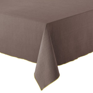 Nappe recyclée Grace Café 140 x 250 Nappes La Vallée du blanc