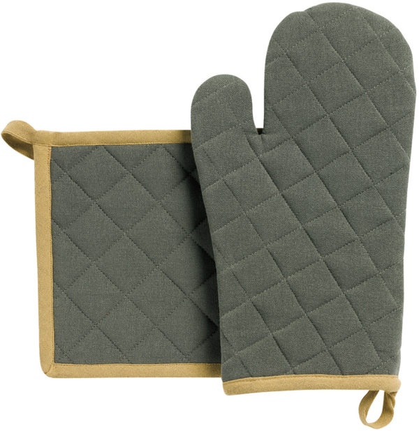 Lot gant de cuisine/manique recyclé Grace Forêt 15 x 32 Gants de cuisine et maniques La Vallée du blanc