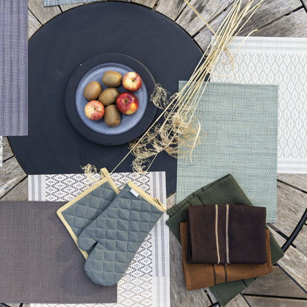 Lot gant de cuisine/manique recyclé Grace Forêt 15 x 32 Gants de cuisine et maniques La Vallée du blanc