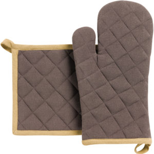 Lot gant de cuisine/manique recyclé Grace Café 15 x 32 Gants de cuisine et maniques La Vallée du blanc