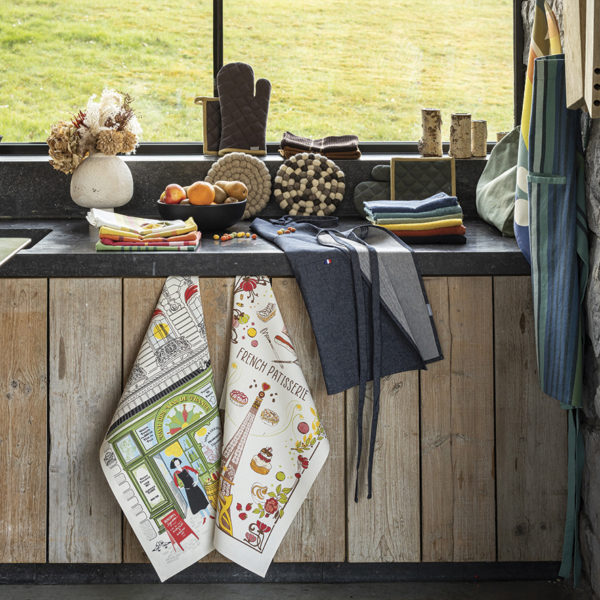 Lot gant de cuisine/manique recyclé Grace Café 15 x 32 Gants de cuisine et maniques La Vallée du blanc