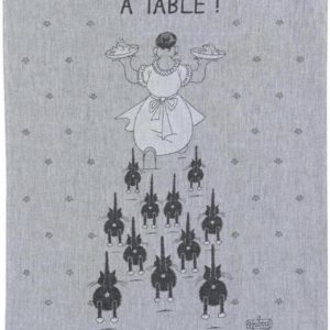 Torchon jacquard À table Ombre 50 x 70 Torchons La Vallée du blanc