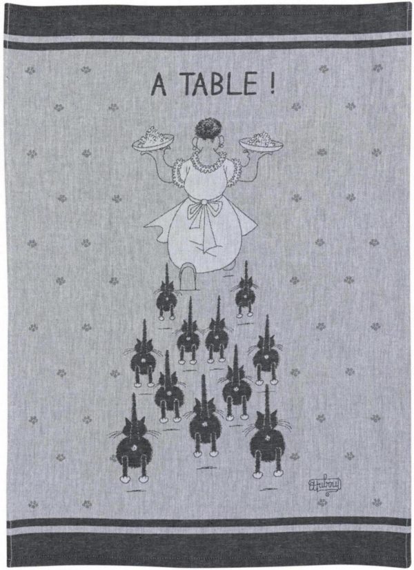 Torchon jacquard À table Ombre 50 x 70 Torchons La Vallée du blanc