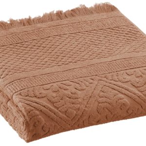 Serviette de toilette Zoé Noisette 50 x 100 Serviettes de toilette La Vallée du blanc