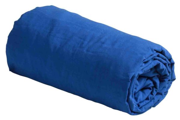 Drap housse Céleste So blue 200 x 160 Draps housses La Vallée du blanc