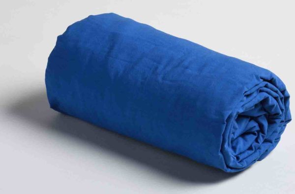 Drap housse Céleste So blue 200 x 160 Draps housses La Vallée du blanc