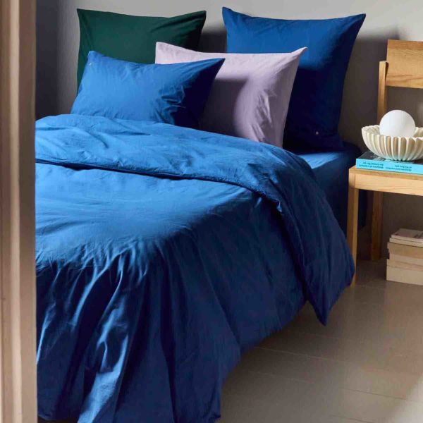 Drap housse Céleste So blue 200 x 180 Draps housses La Vallée du blanc