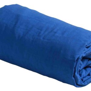 Drap housse Céleste So blue 200 x 90 Draps housses La Vallée du blanc
