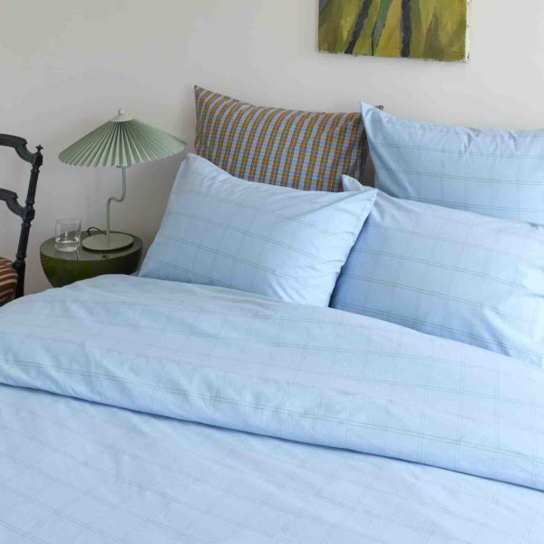 Housse de couette Chloé Ciel 220 x 240 Housses de couette La Vallée du blanc