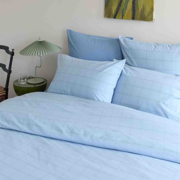 Housse de couette Chloé Ciel 220 x 240 Housses de couette La Vallée du blanc