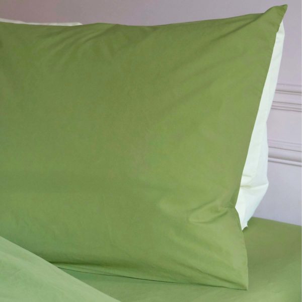 Taie d’oreiller Céleste Pistacchio 65 x 65 Taies d'oreiller La Vallée du blanc