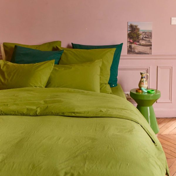 Housse de couette Céleste Pistacchio 200 x 140 Housses de couette La Vallée du blanc