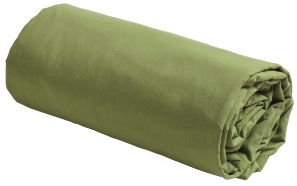 Drap housse Céleste Pistacchio 200 x 160 Draps housses La Vallée du blanc