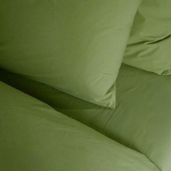 Drap housse Céleste Pistacchio 200 x 160 Draps housses La Vallée du blanc