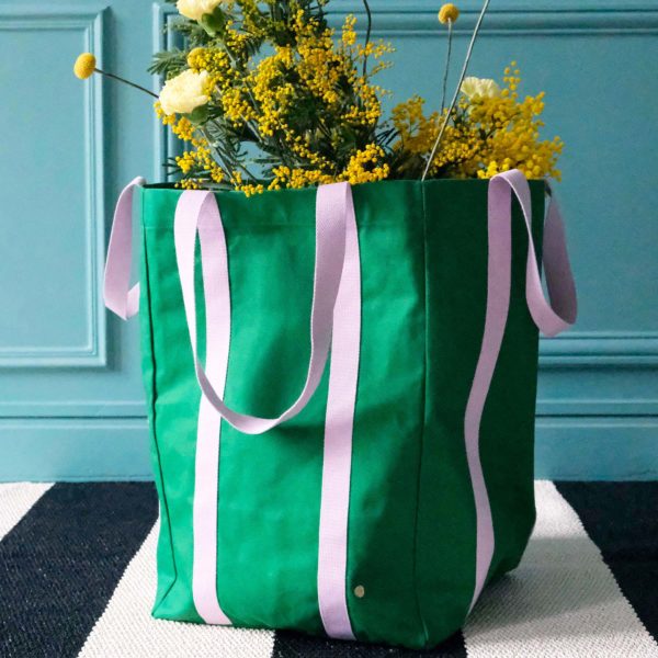 Sac maxi Poppins Iona Gazon 48 x 33 x 33 Cabas La Vallée du blanc