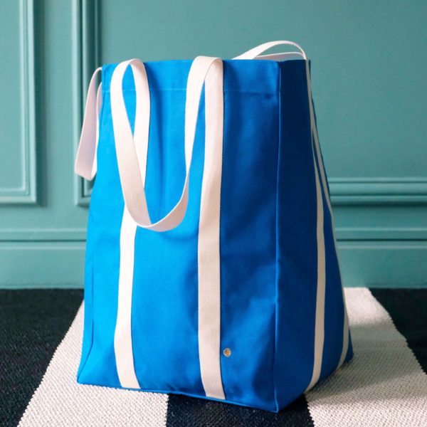 Sac maxi Poppins Iona Bleu Mécano 48 x 33 x 33 Cabas La Vallée du blanc