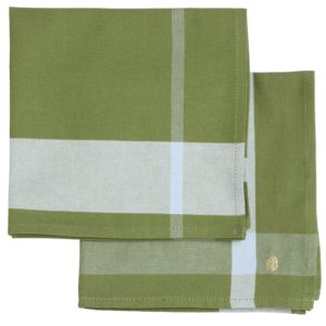 Lot de 2 serviettes de table La nonna Pistacchio 45 x 45 Serviettes de table La Vallée du blanc