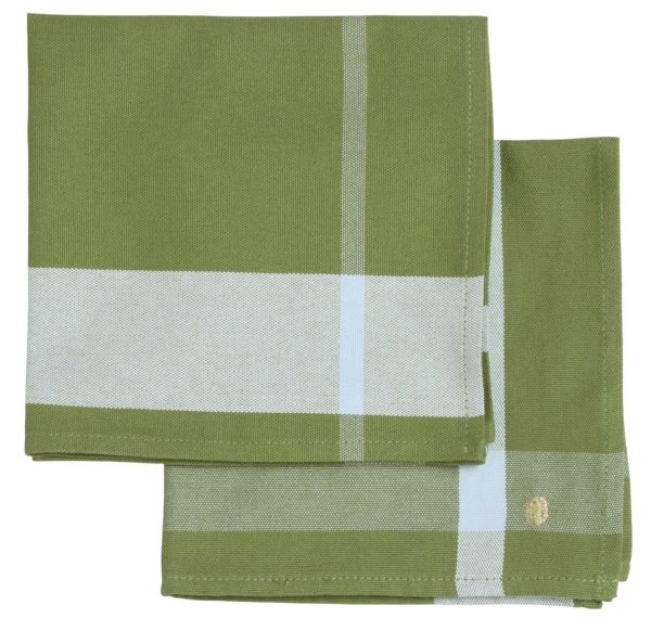 Lot de 2 serviettes de table La nonna Pistacchio 45 x 45 Serviettes de table La Vallée du blanc