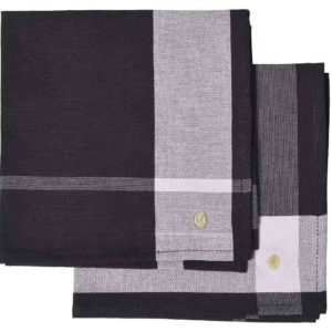 Lot de 2 serviettes de table La nonna Caviar 45 x 45 Serviettes de table La Vallée du blanc