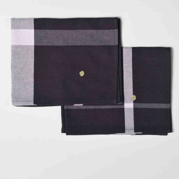 Lot de 2 sets de table La nonna Caviar 40 x 50 x 1 Sets de table La Vallée du blanc