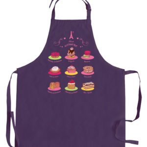 Tablier de cuisine sans poche French Pâtisserie recyclé Rouge 72 x 90 Tabliers La Vallée du blanc