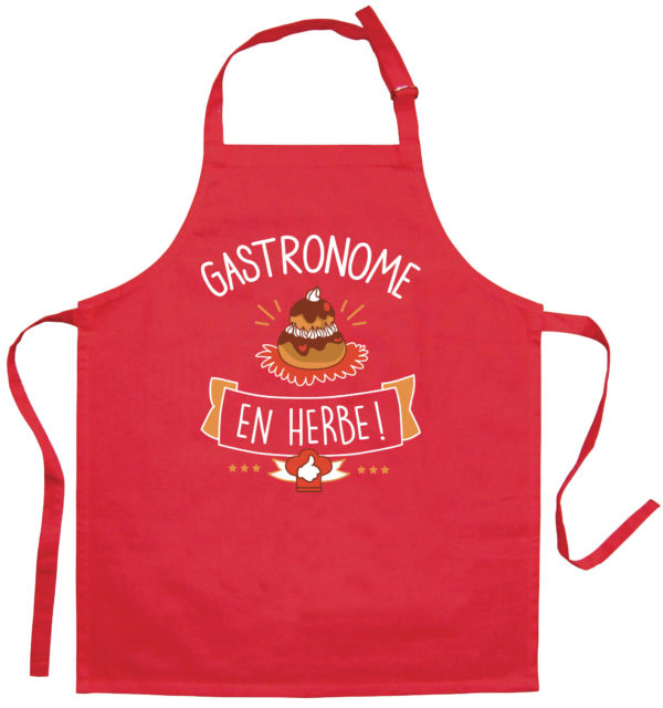 Tablier de cuisine enfant Gastronome recyclé Rouge 52 x 63 Tabliers La Vallée du blanc