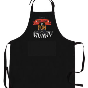 Tablier de cuisine Costume du bon vivant recyclé Noir 72 x 90 Tabliers La Vallée du blanc