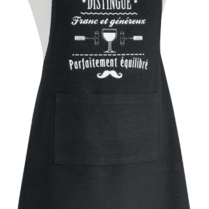 Tablier de cuisine Aimable et distingué recyclé Noir 72 x 90 Tabliers La Vallée du blanc