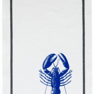 Torchon Homard Bleu mécano Blanc 50 x 70 Torchons La Vallée du blanc