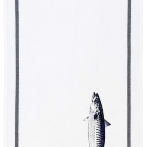 Torchon Maquereau Bright Blue Blanc 50 x 70 Torchons La Vallée du blanc