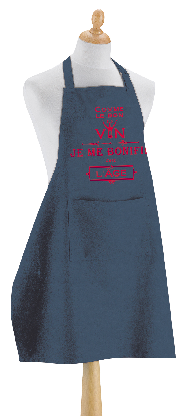 Tablier de cusine Je me bonifie avec l’âge recyclé Rouge Indigo 72 x 90 La Vallée du blanc Tablier de cusine Je me bonifie avec l’âge recyclé Rouge Indigo 72 x 90 Tabliers La Vallée du blanc