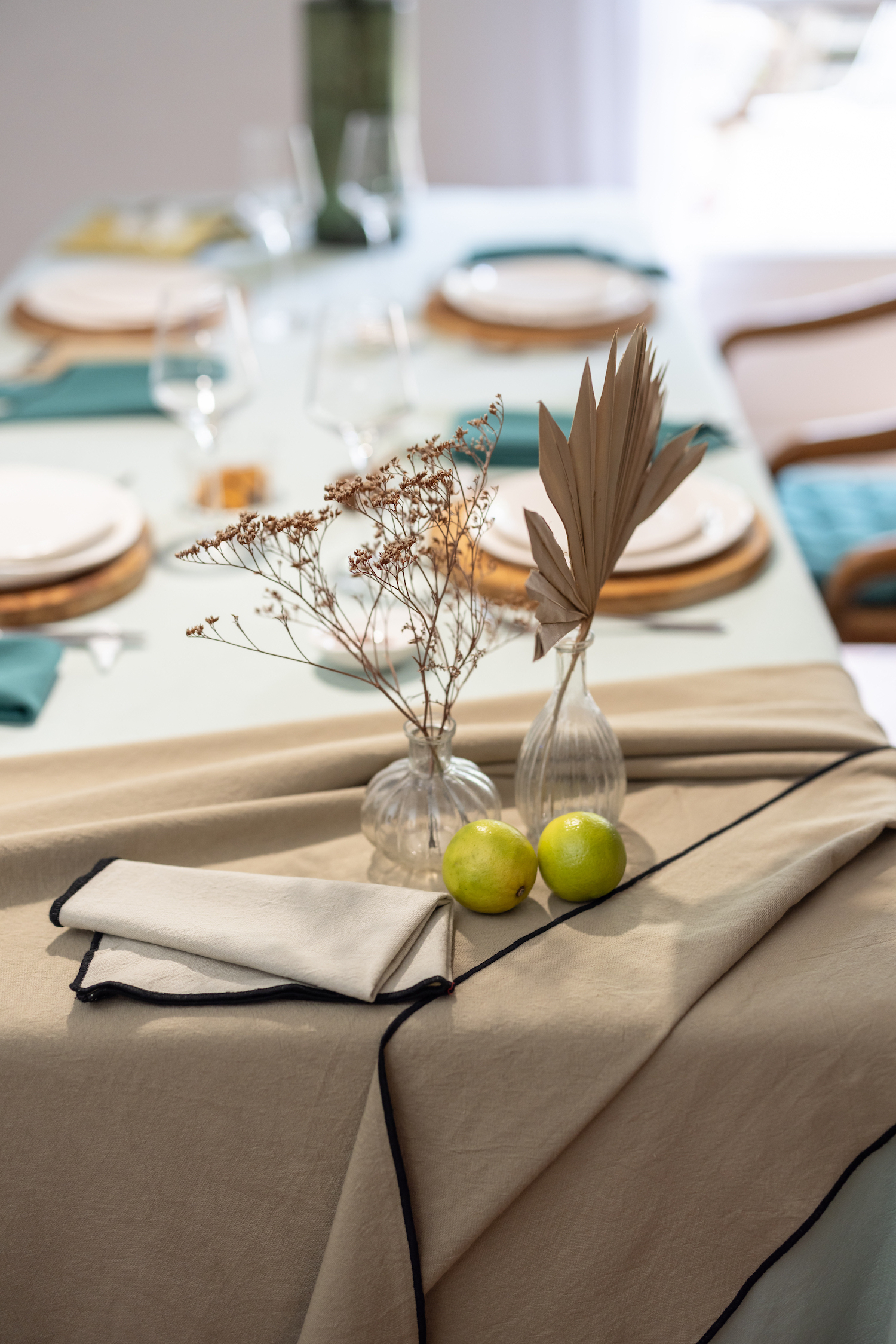 Nappe recyclée Grace Camel 170×300 coton La Vallée du blanc Nappe recyclée Grace Camel 170×300 coton Nappes La Vallée du blanc