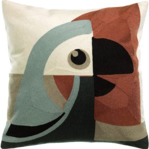 Coussin brodé Loro Cèdre 45 x 45 La Vallée du blanc Coussin brodé Loro Cèdre 45 x 45 Coussins La Vallée du blanc