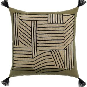 Coussin brodé Kori Cèdre 45 x 45 La Vallée du blanc Coussin brodé Kori Cèdre 45 x 45 Coussins La Vallée du blanc