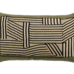 Coussin brodé Kori Cèdre 30 x 50 Coussins La Vallée du blanc