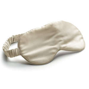 Masque de nuit Ashley en soie Neige 9 x 23 La Vallée du blanc