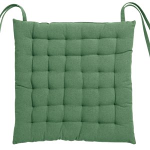 Galette de chaise 36 points Zea recyclée Prairie 38 x 38 x 3 cm La Vallée du blanc