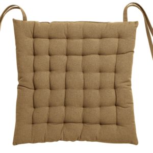 Galette de chaise 36 points Zea recyclée Tabac 38 x 38 x 3 cm La Vallée du blanc